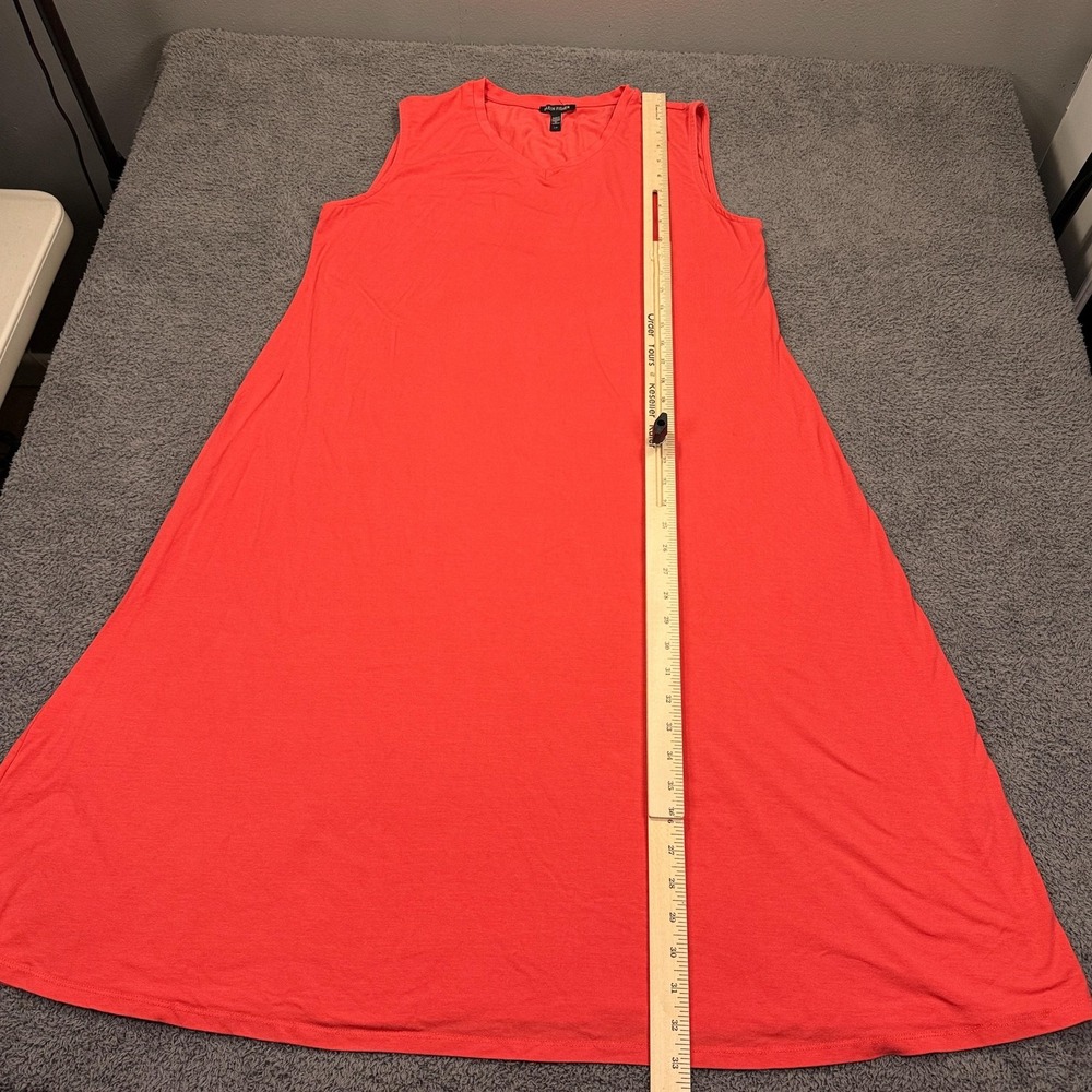 Eileen Fisher Dress Women Large Pink Sleeveless Midi A Line‎ Stretch Minimal - Picture 5 of 9